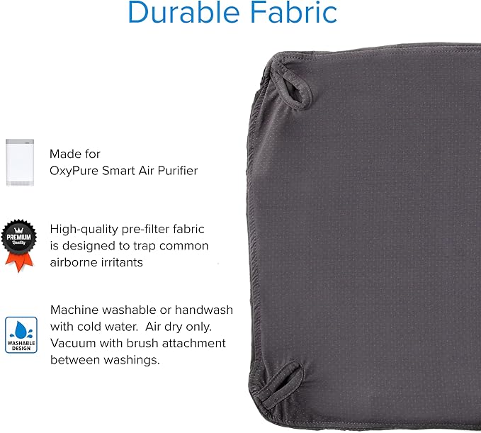 Nuwave Air Purifier for Extra Large Room 2934 Sq Ft, OxyPure Smart Air Purifier with 5 Stage Filtration, Extra EZ Covers for Pet, Air Quality & Odor Sensors, Smart WiFi, Quiet Sleep Mode for Bedroom