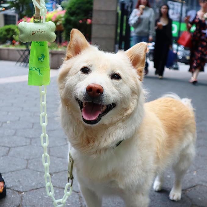 Greenbone BioBase Dog Poop Bag Refills: 28 Rolls - 336 Bags with Dispenser and Rope Toy Handle