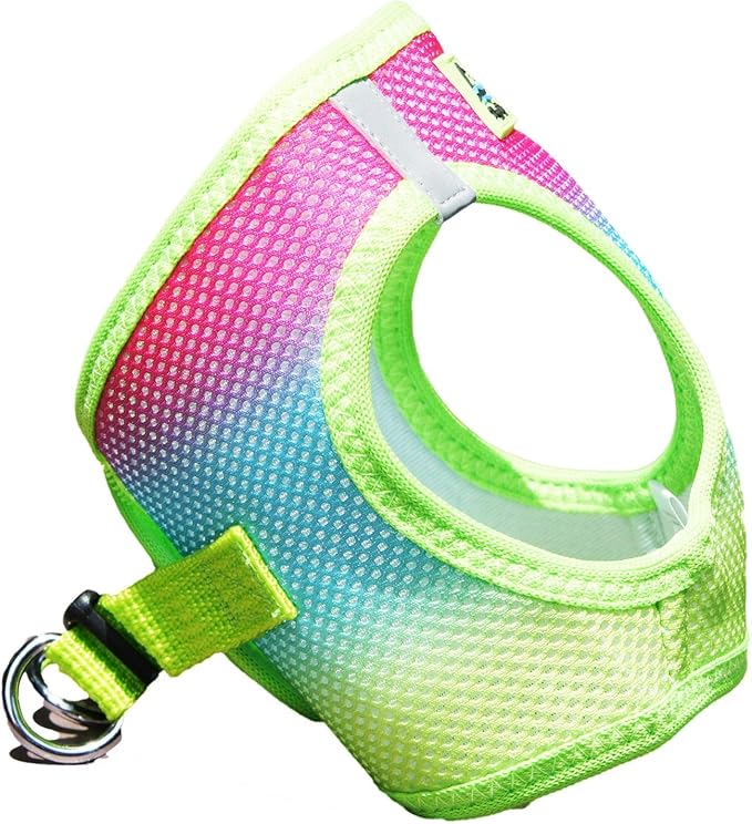 DOGGIE DESIGN American River Dog Harness Ombre Collection - Rainbow XS