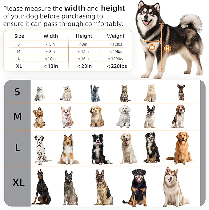 MIAOTONG 3-Flap Dog Door for Wall, Energy-Efficient Insulated Pet Door for Wall, Aluminum Lock Doggy Door for Wall,Steel Frame and Telescoping Tunnel Dog Doors (Pets Up to 220 Lb) -X-Large