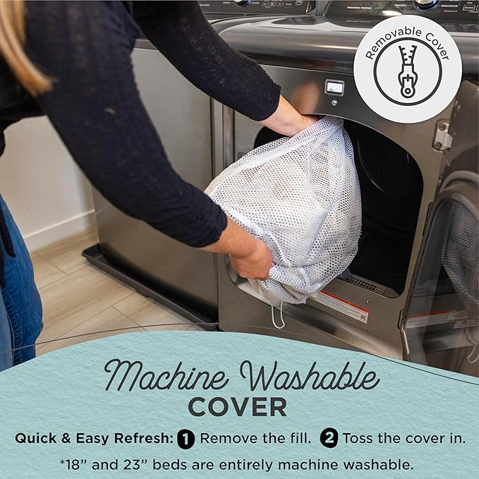 Best Friends by Sheri The Original Calming Donut Dog Bed – Washable Plush Pet Bed for Large Breeds up to 100 lbs, Shag Faux Fur, Gray, Large (36" x 36")