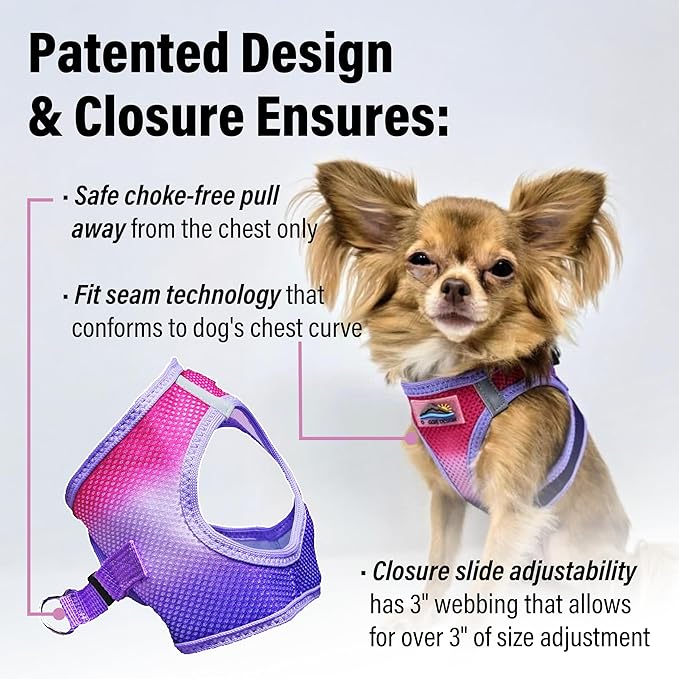 American River Choke-Free Dog Harness - Raspberry Sundae Ombre