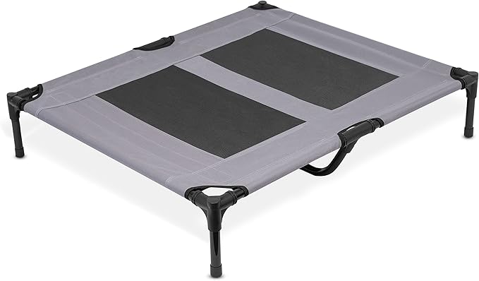 Internet's Best Dog Cot | 36 x 30 | Elevated Dog Bed | Cool Breathable Mesh | Indoor or Outdoor Use | Medium | Grey