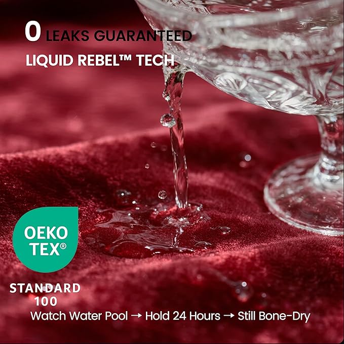 gogobunny Waterproof Bed Blanket, Reversible Sherpa Fleece Throw Blanket for Dog Puppy Cat, Furniture Cover Protects Bed Couch Sofa from Liquid Pee and Pet Fur (Romantic Red, 60x80 inches)