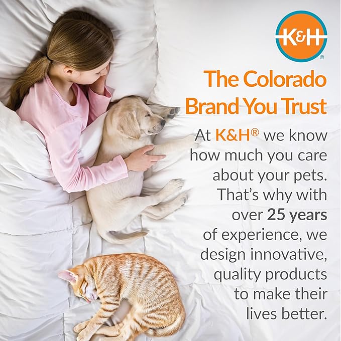 K&H Pet Products Pet Bed Warmer, Turn Any Pet Bed Into a Heated Cat or Dog Bed, Waterproof Indoor Heated Warming Pad Insert, Automatic Temperature, Safety Listed - Small 10.25 X 9.25in Gray