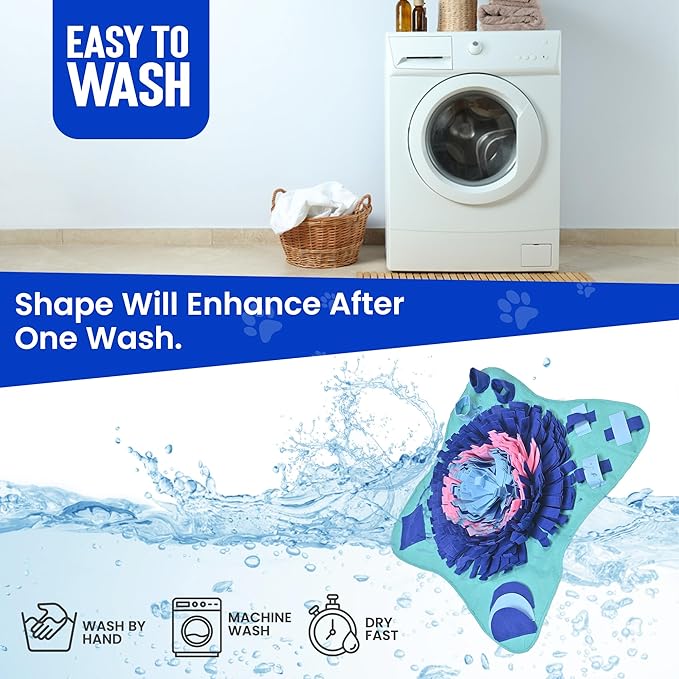 PET ARENA Snuffle Mat for Dogs Large Breed, Cats - 25" x 25’’ Enrichment Toys for Large Snuffle Mat Dogs Encourages Natural Foraging Skills and Stress Relief for Size Small/Medium/Large Dog