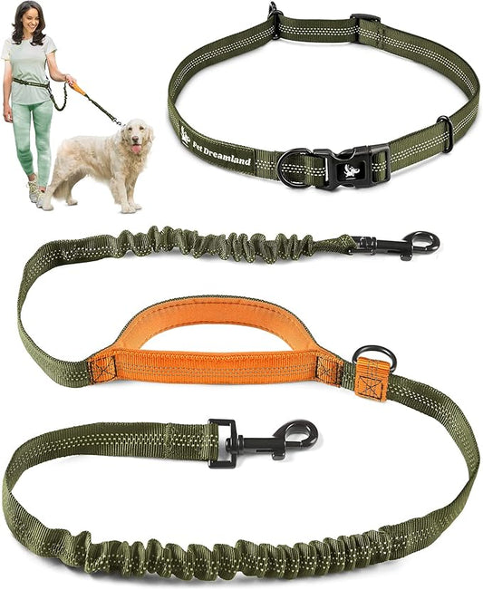 Exquisite Hands-Free Leash for Large Dogs: Ultimate Comfort & Freedom for Running, Walking, Hiking. Premium Quality, Durable & Versatile Waist Leash Belt. Your Dog Will Love It