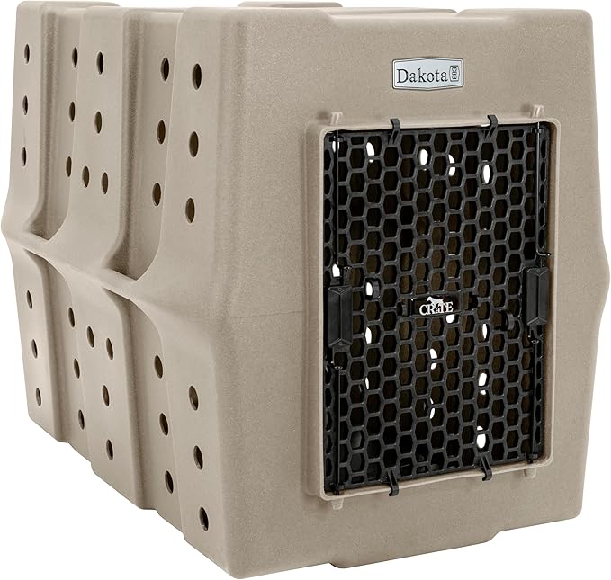 Dakota 283 Canine Rough and Tough Economy Dog Crate w/ Removable Two-Way Door - Heavy Duty Outdoor Kennel for XL Breed Dogs (Sandstone, Extra Large)
