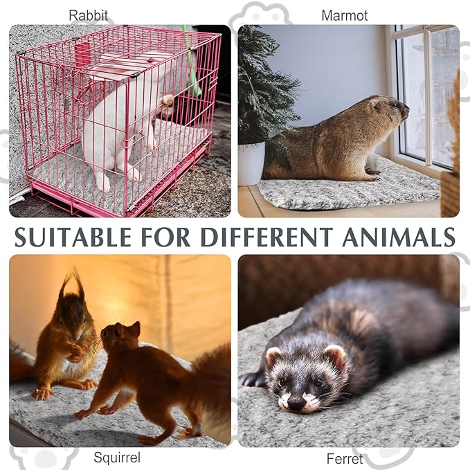 4 Pack Self Warming Cat Pads Self Heating Cat Mat Washable Homeless Dogs Thermal Pads Kennel Pad Reflects Body Heat Warm Crate Bed Mat for Indoor Outdoor Pet(Gray,22 x 35 Inch)