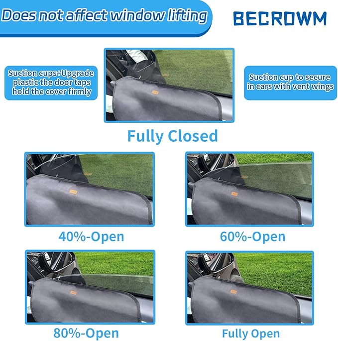 2 Packs Car Door Protector for Dogs, Waterproof Anti-Scratch Shield with Suction Cup (Black)