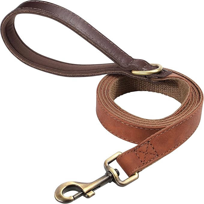 Personalized Dog Collars, Custom Soft PU Leather Dog Collar with Pet Name and Phone Number for Large Dogs, Adjustable and Durable Pet Collars with Quick Release Metal Buckle,L(15-23")