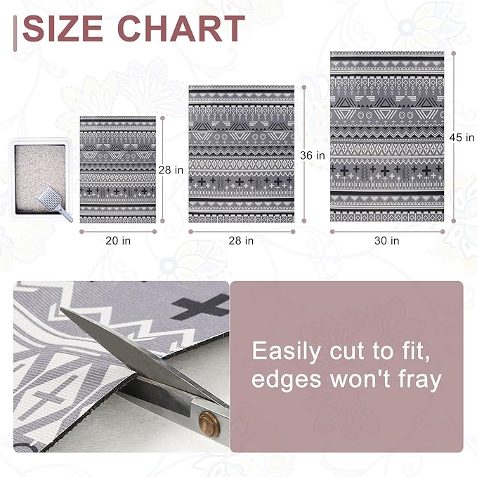 BEAUTYZOO Cat Litter Mat Large 28"x36" - Premium Waterproof Litter Trapping Mat with Non-Slip Backing, Cat Litter Box Mat Scatter Control for Floor, Machine Washable & Urine Proof, Soft for Kitty Paws