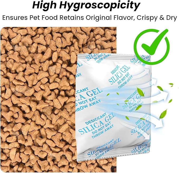 Pet Food Desiccant Bag, Replaced Desiccant for Automatic Cat dog Feeders, Keep Cat Food Dog Dry and Fresh- 12 Packs