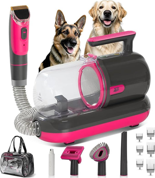 S7 Dog Grooming Vacuum Kit with Nail Grinder,1.5L Dust Cup,Dog Hair Vacuum for Shedding,Grooming Tools for Dogs,Home Cleaning