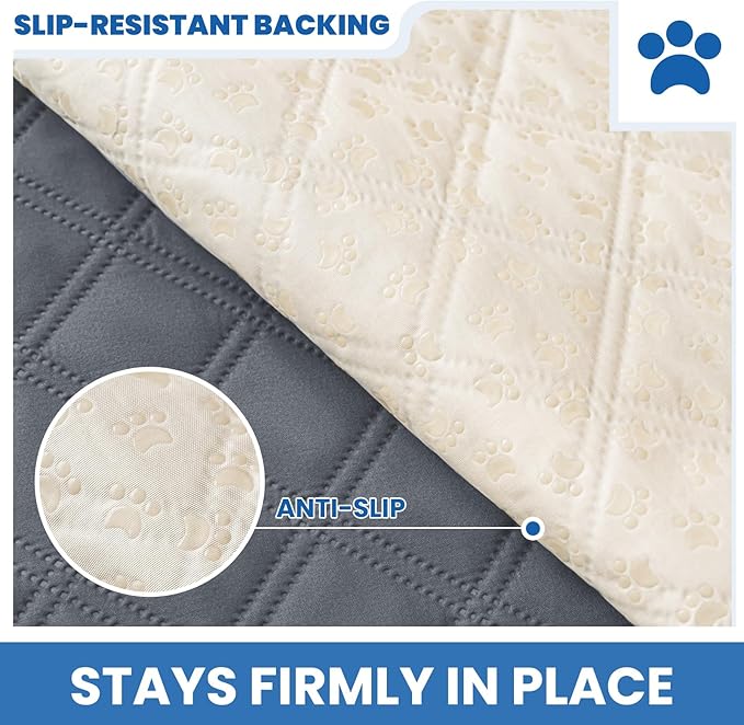Waterproof Couch Covers for Pets, Waterproof Dog Bed Cover, Anti-Slip Soft Dog Blankets, Couch Cover for Dogs Washable, Pet Blanket for Puppy Large Dogs Cat (68x82 Inch, Dark Grey)