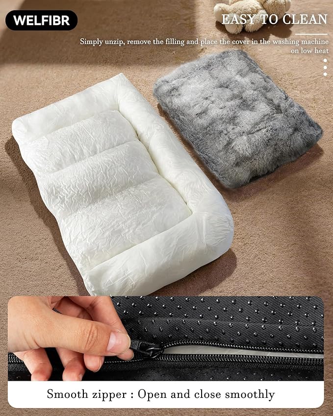 48" Dog Couch Bed for Large Dogs, Orthopedic Dog Sofa with Thick Supportive Foam, Washable Removable Cover, Furniture-Style Pet Bed for Living Room