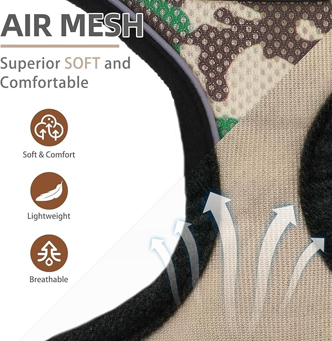 PUPTECK Soft Mesh Dog Harness and Leash Set Pet Puppy Cat Comfort Padded Vest No Pull Harnesses, Camouflage, XS