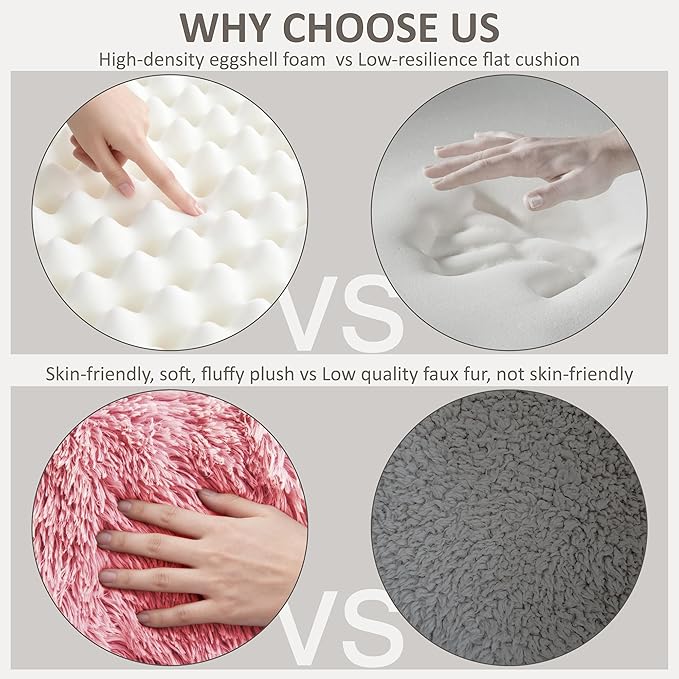 71" Human Dog Bed for Adult, Giant Orthopedic Memory Foam Dog Sofa Bed, Large Oversize Washable Faux Fur Pet Couch with Plump Pillow, Blanket, Strap - Pink