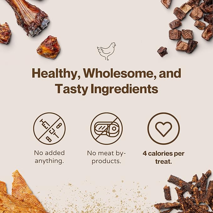 Chicken Bits Pure Chicken Dog Treats - Vet Approved, Natural, Grain Free, Healthy 16oz