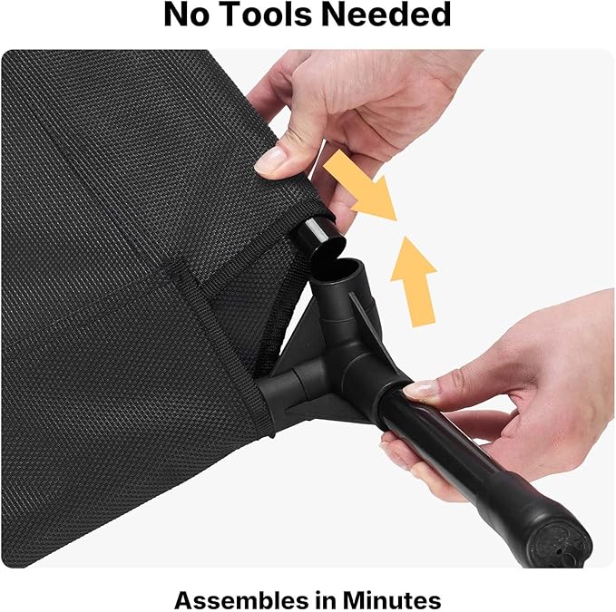 Veehoo Outdoor Elevated Dog Bed Large Sized Dogs, Extra Large Cooling Raised Dog Cots Beds Training Platform Off Ground Hammock with Breathable Mesh, No-Slip Feet, 45"x33", Black