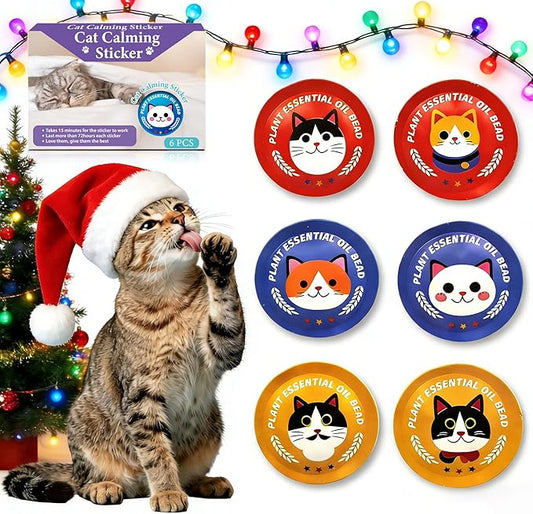 xcivi Pop Patch for Cat Calming Diffuser, Cat Anxiety Relief Stress Reduction, Cat Calming Pheromones Help Anxiety, Enhanced Calming, for Travel, Car & Home Use