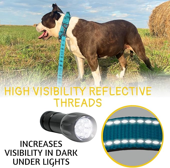 ADITYNA Tactical Bungee Dog Leash 6ft-7.5ft - Shock Absorbing Lead with 2 Padded Handles, Metal Clasp, Car Seatbelt - Heavy Duty No Pull for Medium, Large & XL Breeds