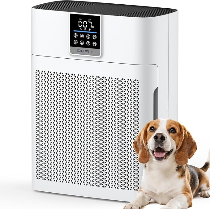 Air Purifiers for Home Large Room up to 2180 Sq Ft, DBFIT HEPA Air Purifier with Washable Nylon Pre-Filter, PM2.5 Air Quality Sensor, Air Cleaner for Pet Hair, Odor, Smoke, Dust, Pollen AP2410