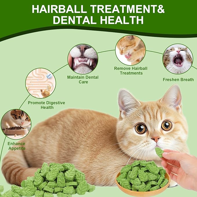80g Cat Grass Treats for Indoor Cats, Freezed Drying Cat Grass Teething Stick for Hairball Remove Treatment Teeth Cleaning and Dental Care, Edible Kitty Chew Toy Snack