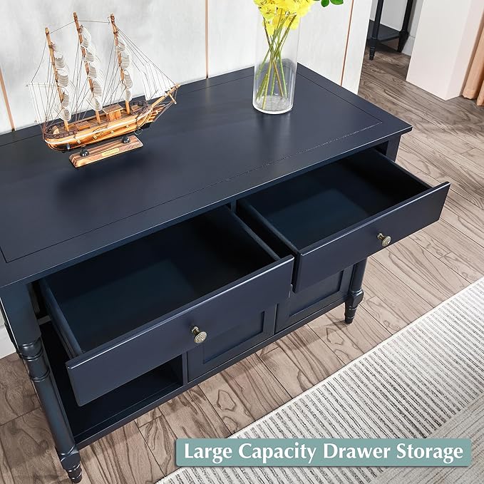 Pet Litter Box Enclosure, Hidden Litter Box Furniture with Storage Shelf, Indoor Cat House with 2 Drawers, Wooden Cat Washroom Modern Console, Pet Storage Cabinet, Fit Most of Litter Box