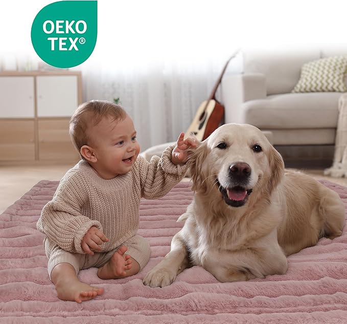 Waterproof Dog Blanket, Luxury Plush Washable Medium Dogs Blankets for Dog Bed, Super Soft Calming Pet Blanket for Indoors (Pink, 30"x40")