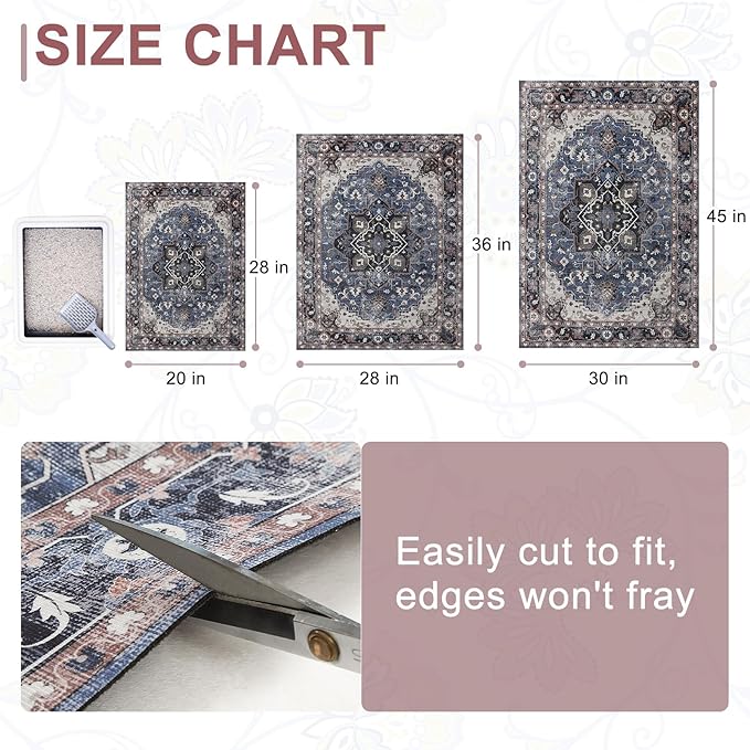 BEAUTYZOO Cat Litter Mat Large 20"x28" - Premium Waterproof Litter Trapping Mat with Non-Slip Backing, Cat Litter Box Mat Scatter Control for Floor, Machine Washable & Urine Proof, Soft for Kitty Paws