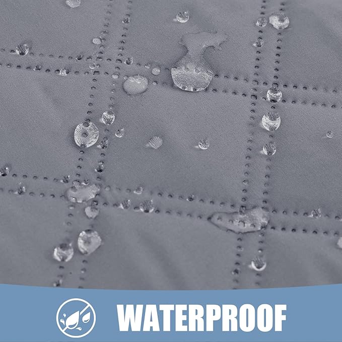 Smiry Waterproof Dog Bed Cover Pet Blanket, Soft Washable Dog Blanket for Furniture Bed Couch Sofa Reversible, Checkered (40"x50", Grey/Light Grey)