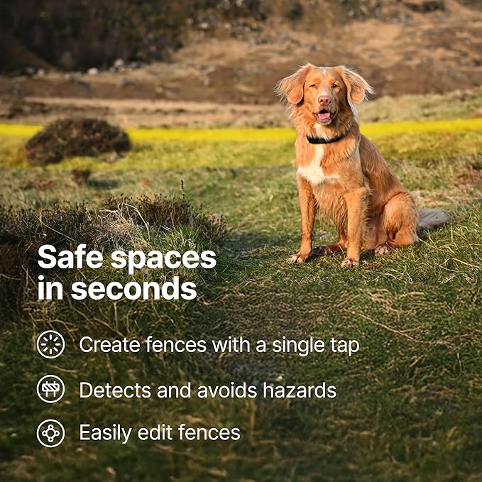 Halo Collar 5, New Wireless Dog Fence & GPS Dog Collar, Subscription Required, Waterproof, Midnight, One Size