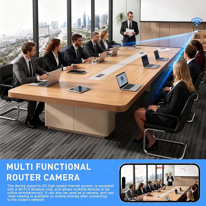 Home 4G Camera - Mini Indoor WiFi Cameras - Small Wireless Security Cam - Mobile Remote Viewing - High Speed Internet Router