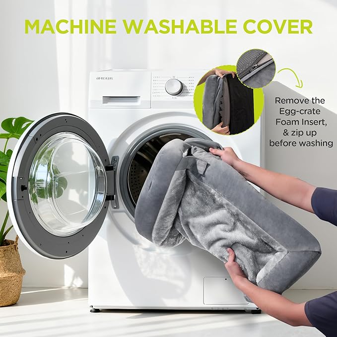 Orthopedic Dog Beds for Large Medium Dogs, Big Waterproof Memory Foam Pet Couch Bolster Bed with Removable Washable Cover, 36x27 Inch