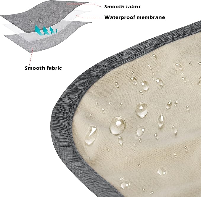 Catalonia Waterproof Blanket for Bed, Reversible Fleece Couch Sofa Furniture Protector, Leak Proof Dog Blankets, Grey