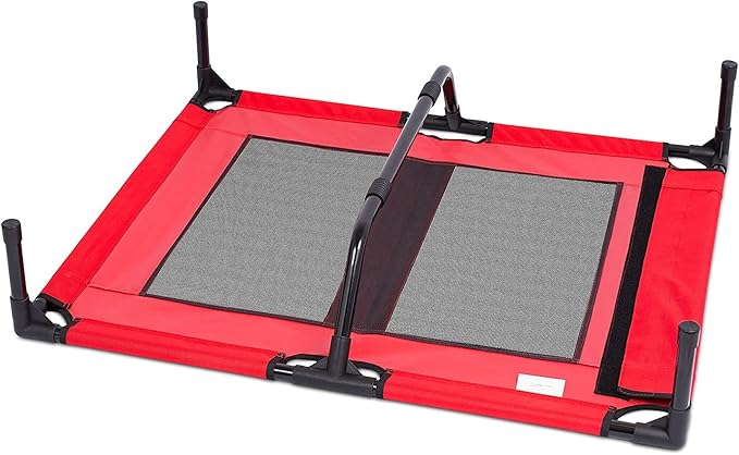 Internet's Best Dog Cot | 30 x 24.5 | Elevated Dog Bed | Cool Breathable Mesh | Indoor or Outdoor Use | Medium | Red