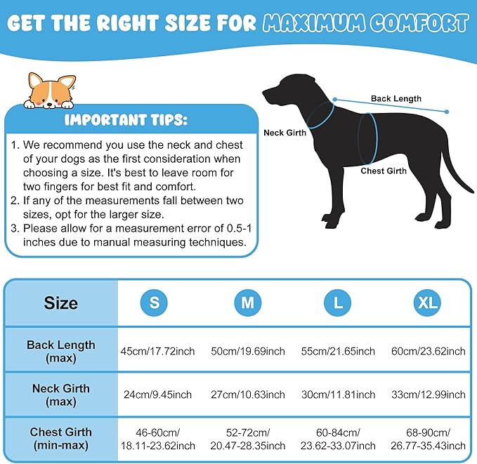 Dog Raincoat, Waterproof Dog Coat with Reflective Straps, Leash Hole & Polar Fleece Lining, Winter Dog Rain Coat for Small, Medium & Large Dogs, Warm, Windproof Dog Vest Jackets