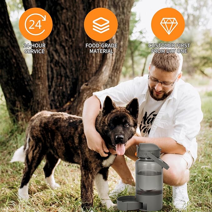 50oz Dog Water Dispenser Portable，Dog Water Bowl Dispenser for Portable Use, Allowing for Easy Hydration During Outings and Travels，Anti-Leak Design, Easy to Clean, Sturdy Material