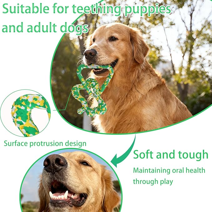 Triangle & Stomach Dog Chew Toy 99.99% Natural Rubber，Eco-Friendly Biodegradable, Gentle Gum Care, Especially Friendly to Puppies in The Teething Period