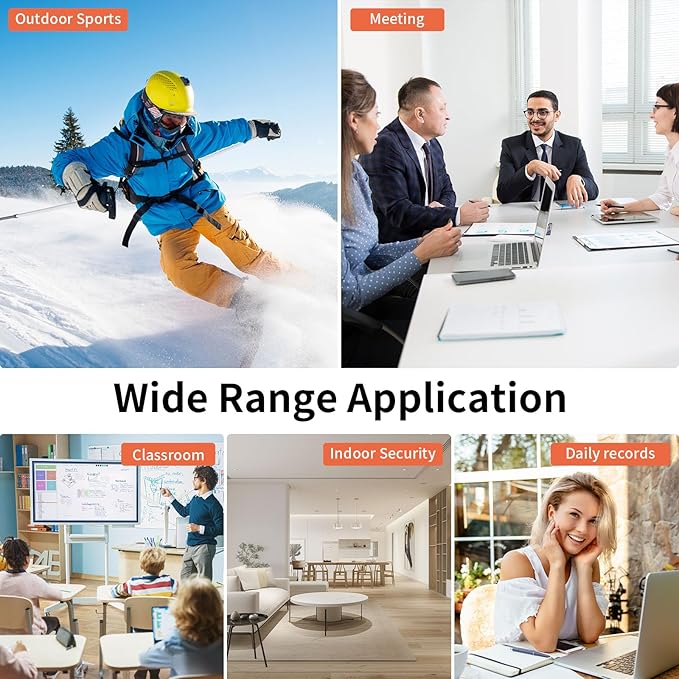 VSTARCAM 2K Mini Body Camera with Audio & Video Recording, Battery Powered POV Cam with 64G Card, Wearable Personal Portable Cameras Recorder DV, 180°Lens Rotatable with IR Night Vision for Security