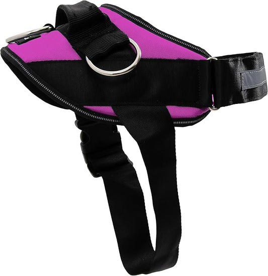 ShawnCo Essential Dog Harness, No-Pull Pet Vest with 3 Leash Clips, No Choke, Reflective, Adjustable and Padded, for Easy Walking and Training for Small, Medium and Large Dogs (Orchid, M)