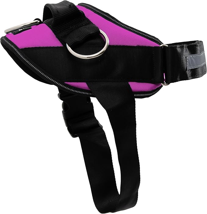 ShawnCo Essential Dog Harness, No-Pull Pet Vest with 3 Leash Clips, No Choke, Reflective, Adjustable and Padded, for Easy Walking and Training for Small, Medium and Large Dogs (Orchid, L)
