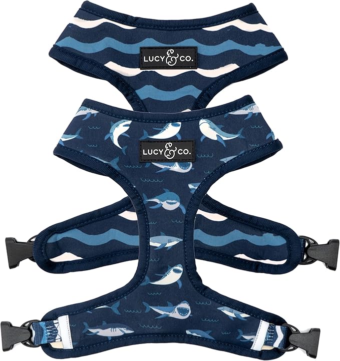 Lucy & Co. Reversible Dog Harness Walking Halter - Harnesses for Small Medium Large XL Dogs - Padded Adjustable - for German Shepherd Pug French Bulldog English Bulldog