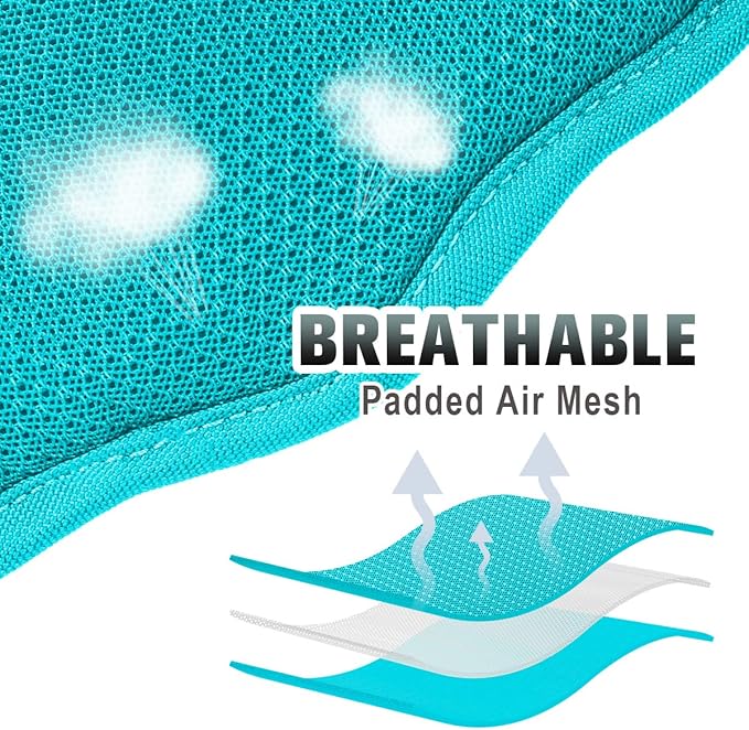 BARKBAY No Pull Dog Harness Large Reflective Dog Harness with Front Clip and Easy Control Handle for Walking Training Running with ID tag Pocket(Ocean Blue,M)