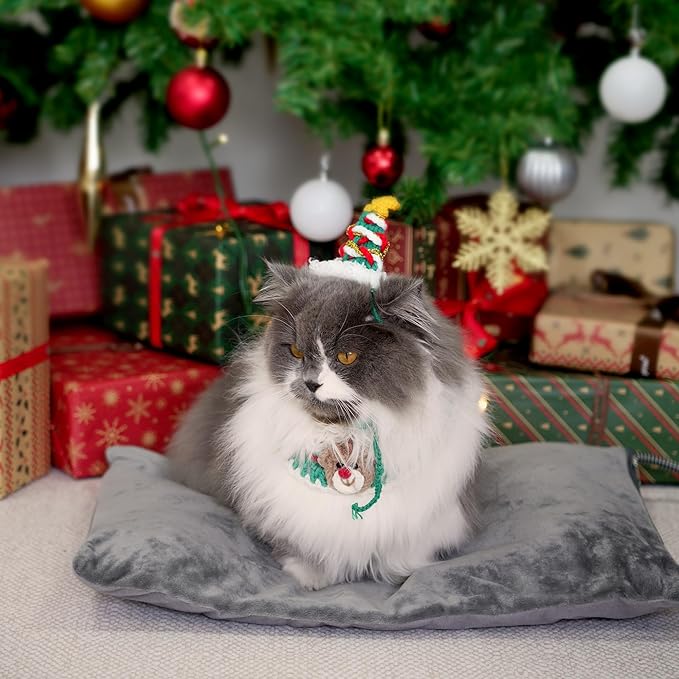 Outdoor Heated Cat Bed, Soft Pet Heating Pad with Steel-Wrapped Cord, Outside Pet Warmer for Feral Cats and Dogs, 19.7" x 15.7", 40 Watts