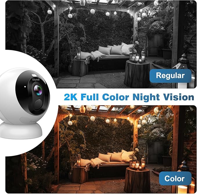 2K 32G MagCam, Security Cameras Wireless Outdoor Indoor for Home Security with AI Motion Detection, 32G SD/Cloud Storage, Color Night Vision, 2-Way Audio