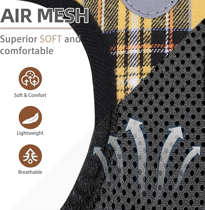 PUPTECK Adjustable Dog Harness Collar and Leash Set Step in No Pull Pet Harness for Small Medium Dogs Puppy and Cats Outdoor Walking Running, Soft Mesh Padded Reflective Vest Harnesses, Yellow, XS