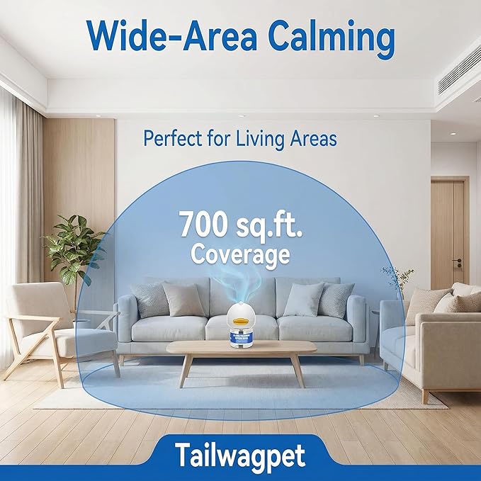 Dog Calming Pheromones Diffuser Kit - 180 Day Supply (8 Pack: 2 Plug-ins + 6×48mL Refills) - Anxiety, Barking, Aggression & Stress Relief for Dogs