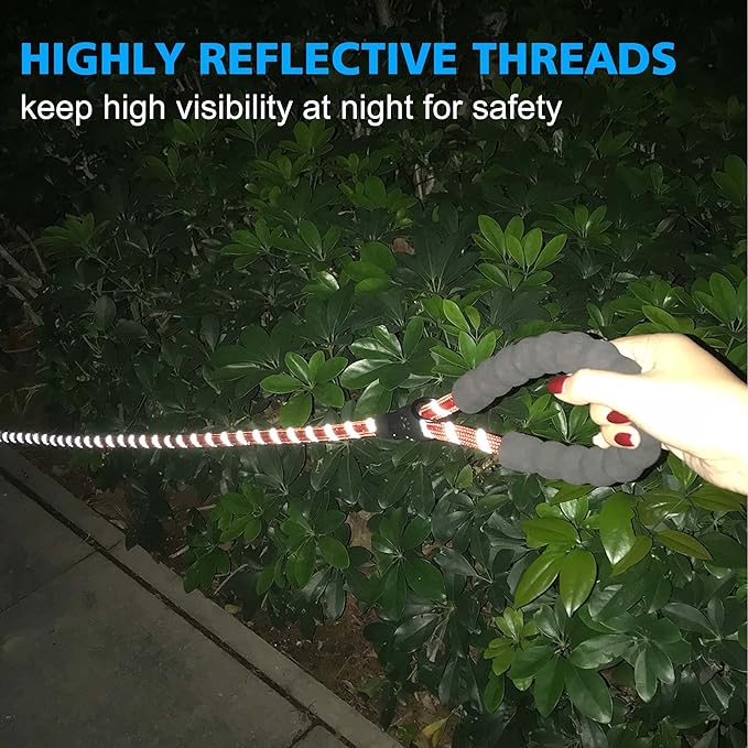 Reflective Dog Collar Padded with Soft Neoprene Breathable Adjustable Nylon Dog Collars for Small Medium Large Dogs (Medium (Pack of 1), Red Plaid Collar+Leash)